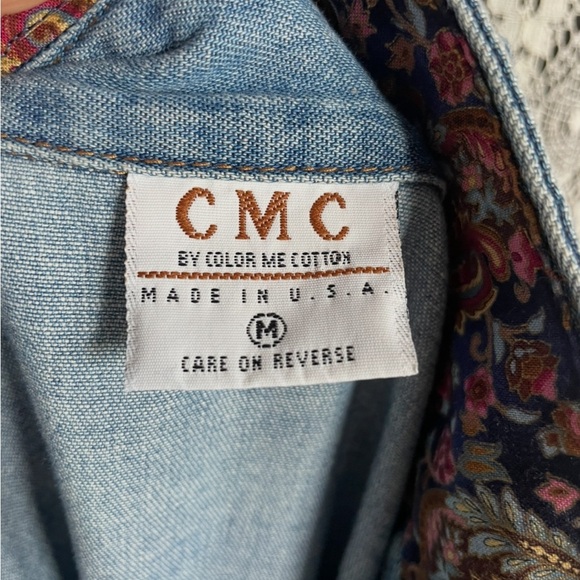 Vintage Western 100% Cotton Tassel Fringe Button Up Shirt Dress. Small/Medium - Picture 7 of 8